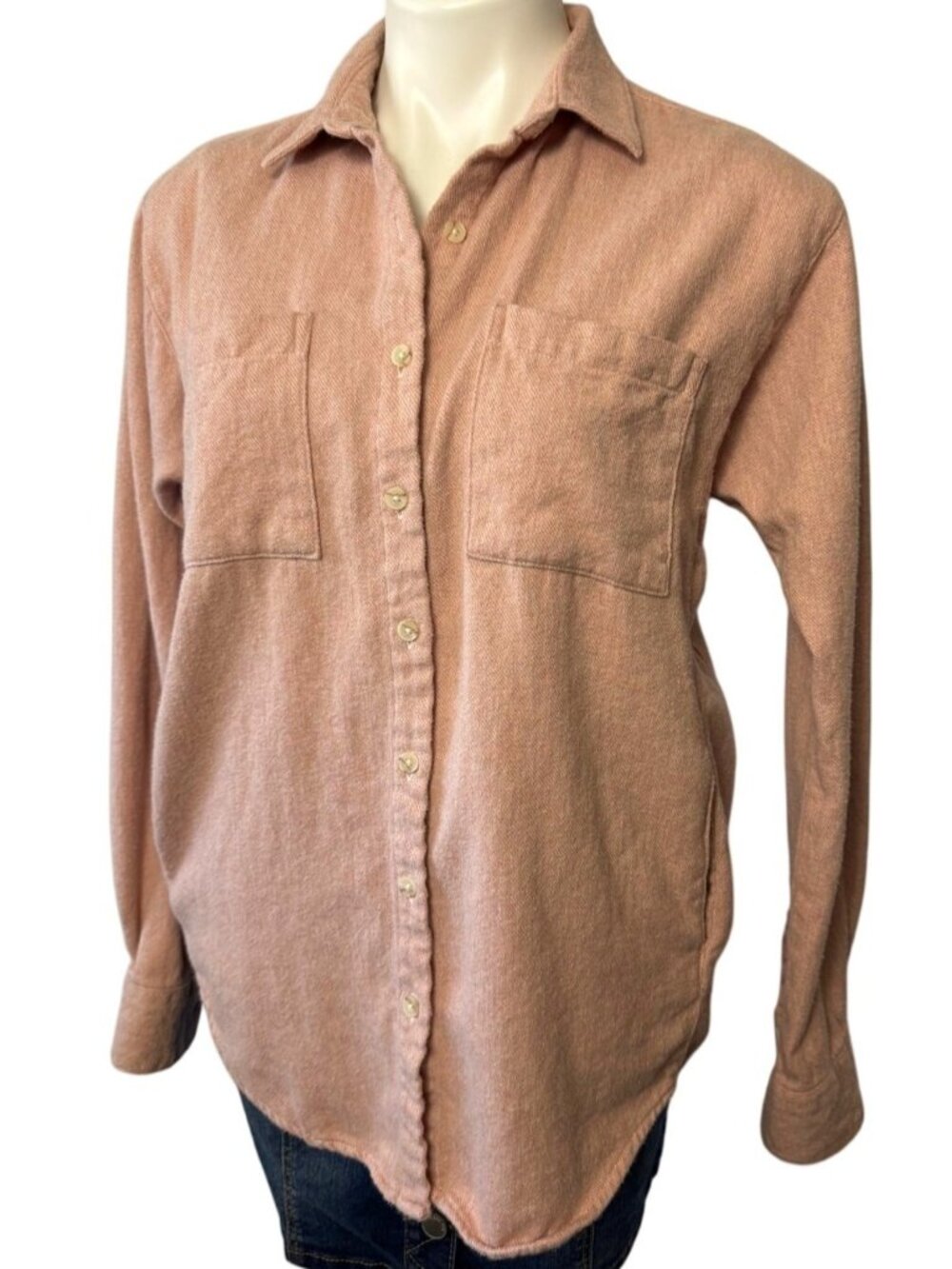 Altar'd State Dust Rose Button-Up Shirt - Size Medium